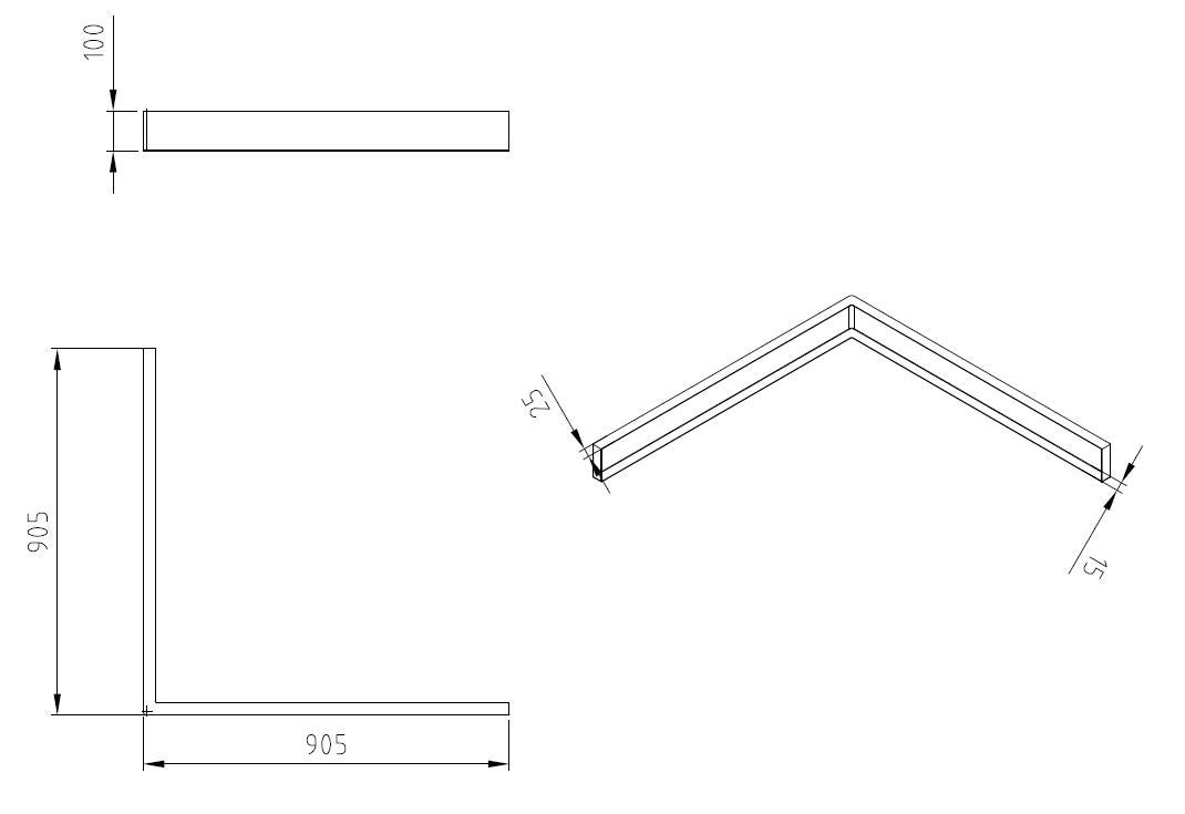 Wiesbaden voorzetpaneel + poten tbv vierkante douchebak acryl 90x90x4 wit