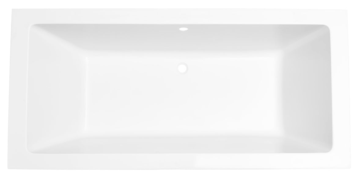 Santino SQ inbouw duo ligbad 190x90x49 cm acryl glans wit