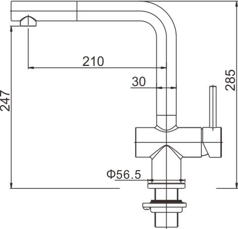 Wiesbaden 304-Reno RVS Keukenkraan + uittrekb.handdouche