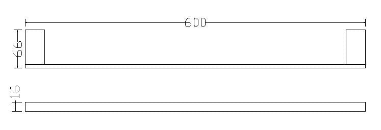 Wiesbaden Eris enkele handdoekrek 60cm chroom
