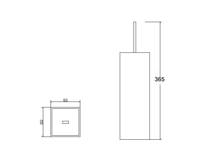 Wiesbaden Eris vrijstaande toiletborstelhouder chroom
