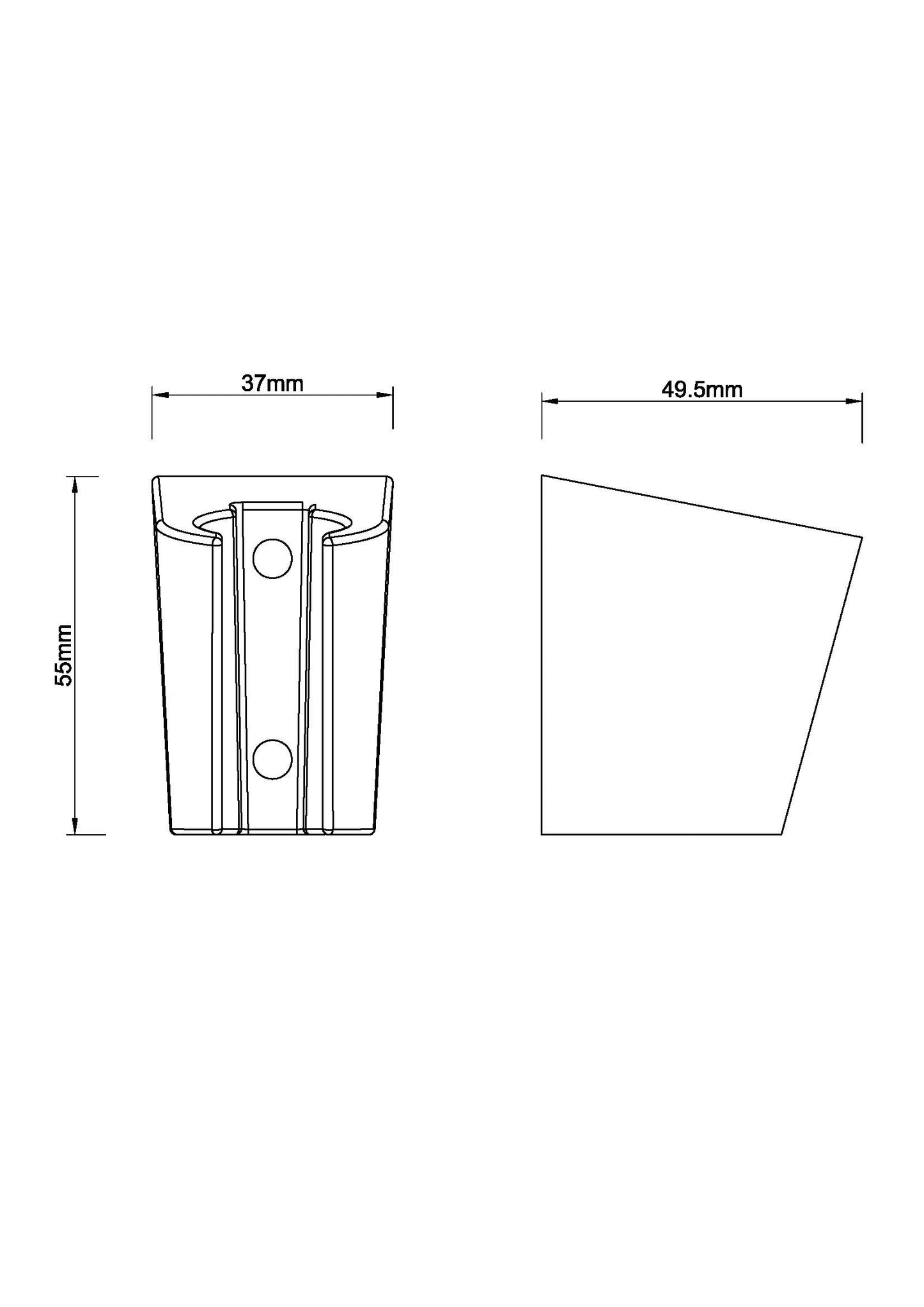 Wiesbaden losse handdouchehouder kunststof geborsteld koper