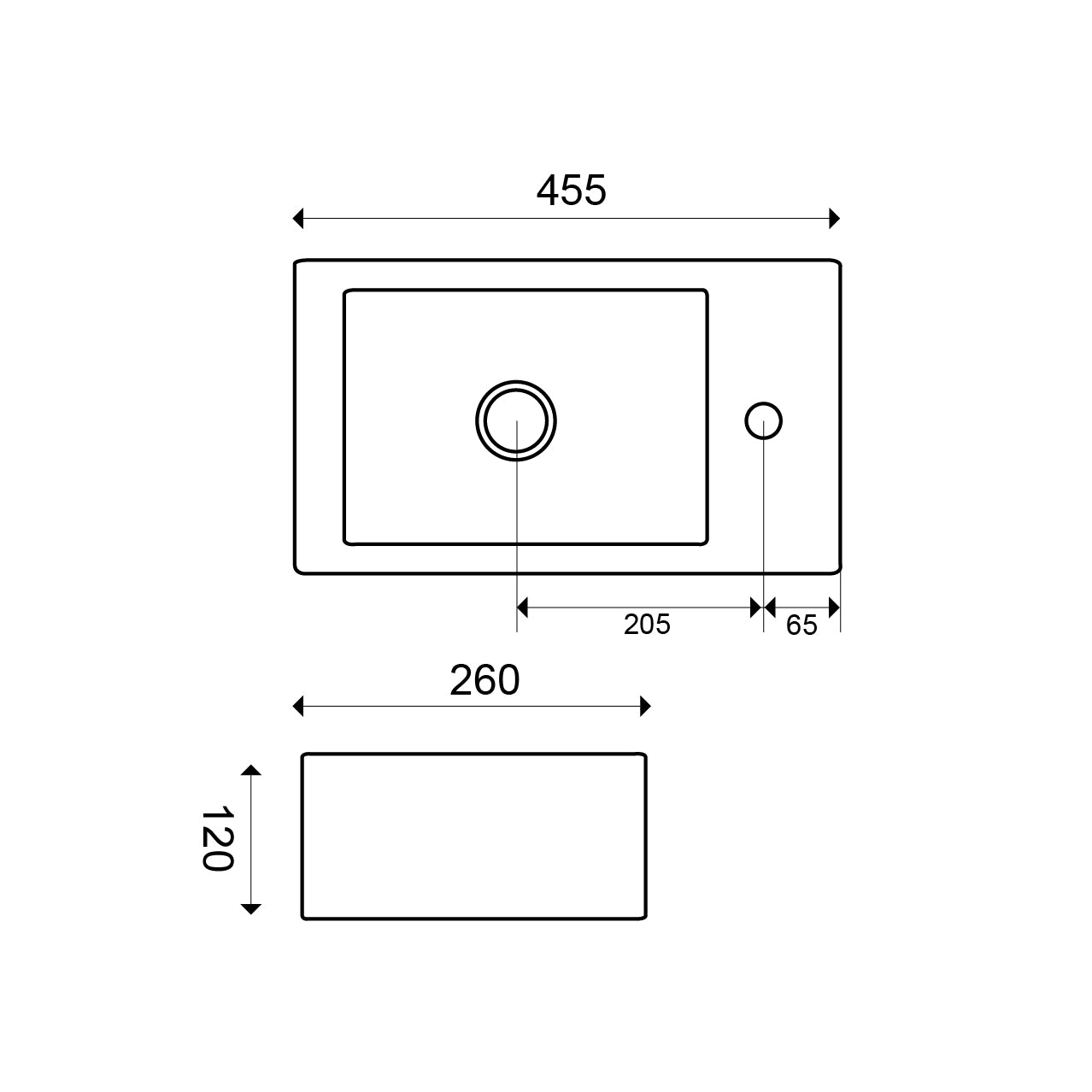 5 x 26 cm wit rechts 8718503678320