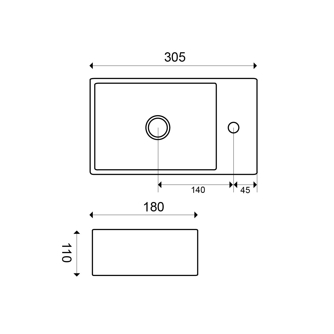 5 x 18 cm wit links 8718053680071