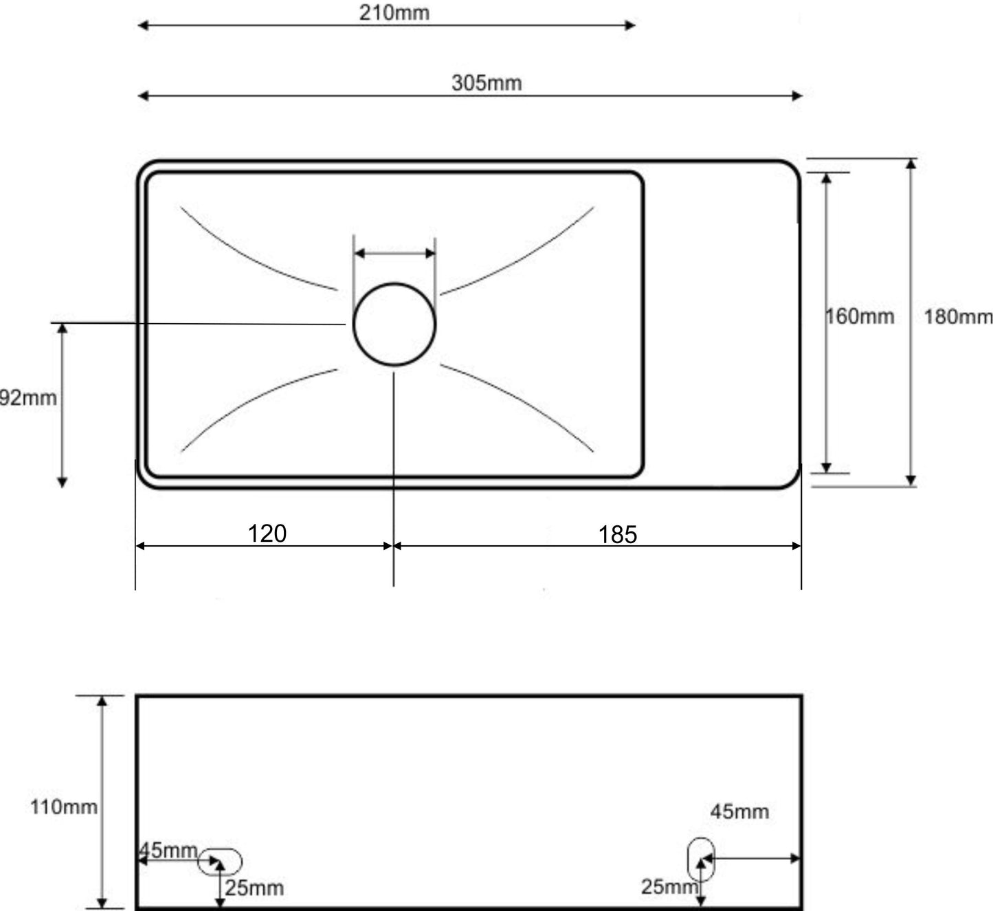 5 x 18 cm zonder kraangat wit 8718053680095