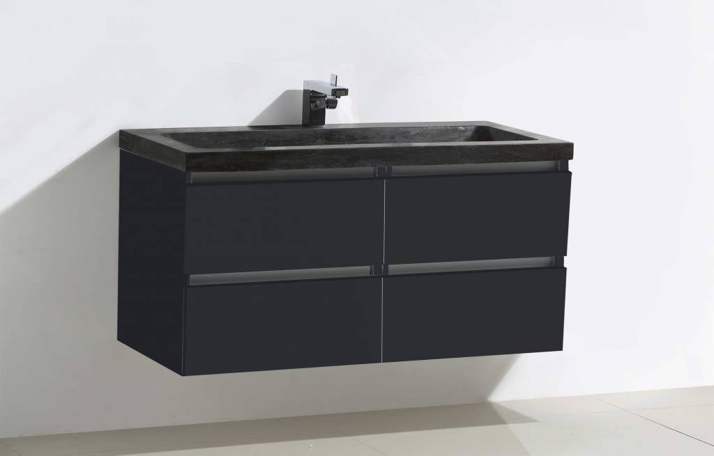 Badmeubel Trend Stone 120 Hoogglans Antraciet met 4 lades