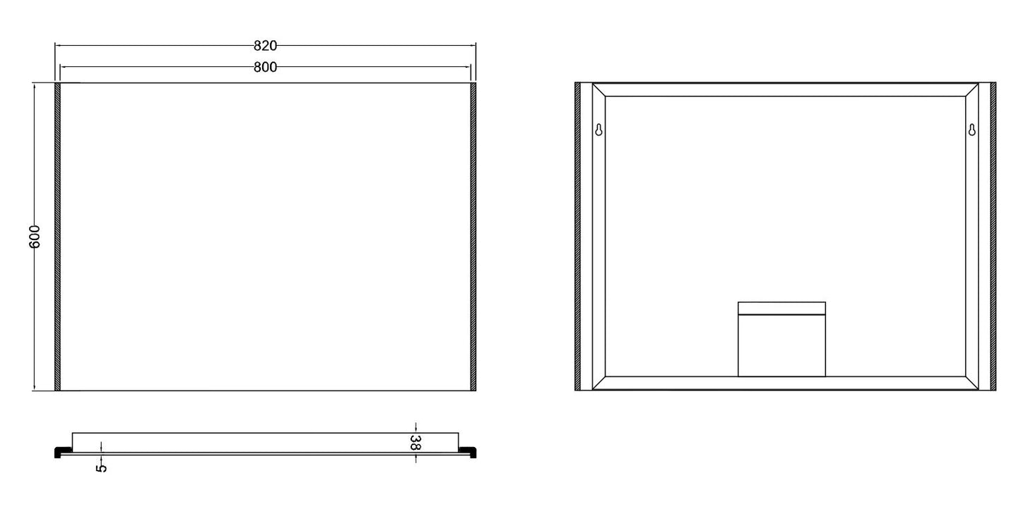 Wiesbaden Duo-Led condensvrije spiegel 80x60cm