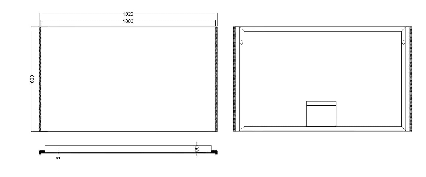 Wiesbaden Duo-Led condensvrije spiegel 100x60cm