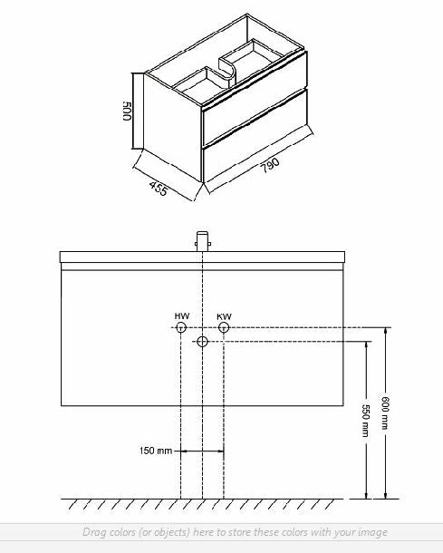 Wiesbaden Tigris onderkast 80 x 46 cm wit