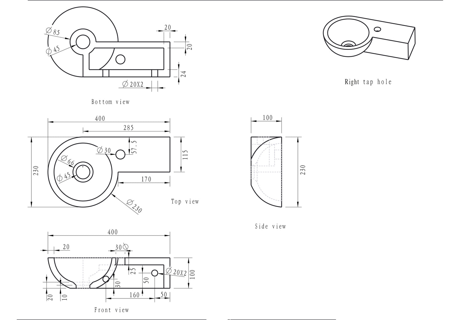 Wiesbaden Hardstenen rond fonteintje rechts 40x23x10