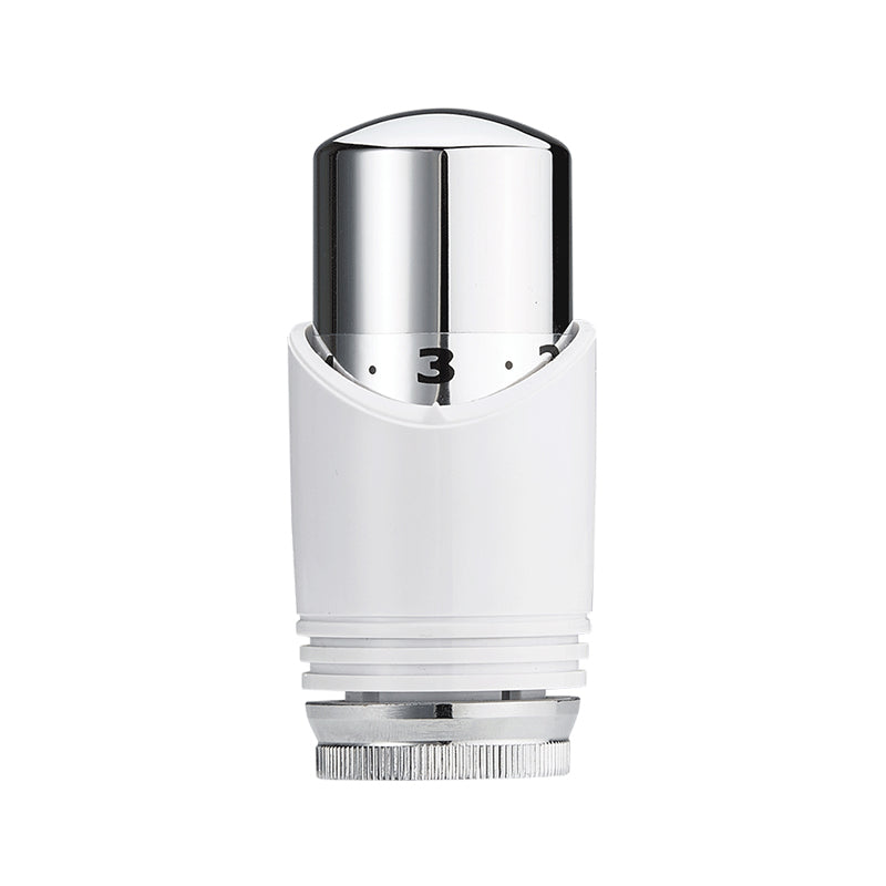 luxe thermostaatknop M-30 wit/chroom