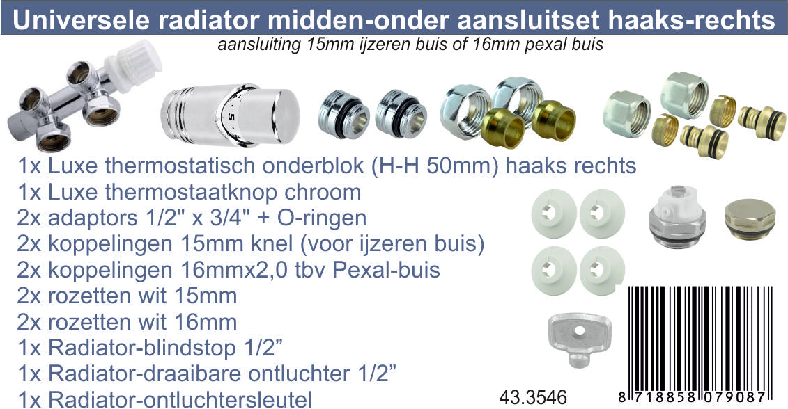 Riko onderblokset haaks rechts 8718858079087