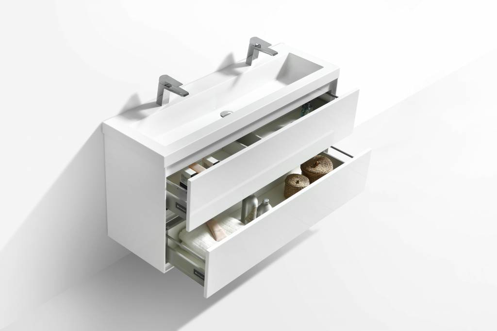 Badmeubel Compact Greeploos 120 Hoogglans Wit