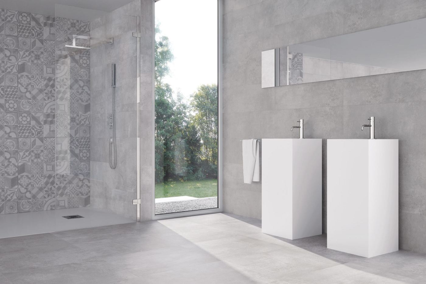 Neutra Pearl 30x90 rett wandtegels