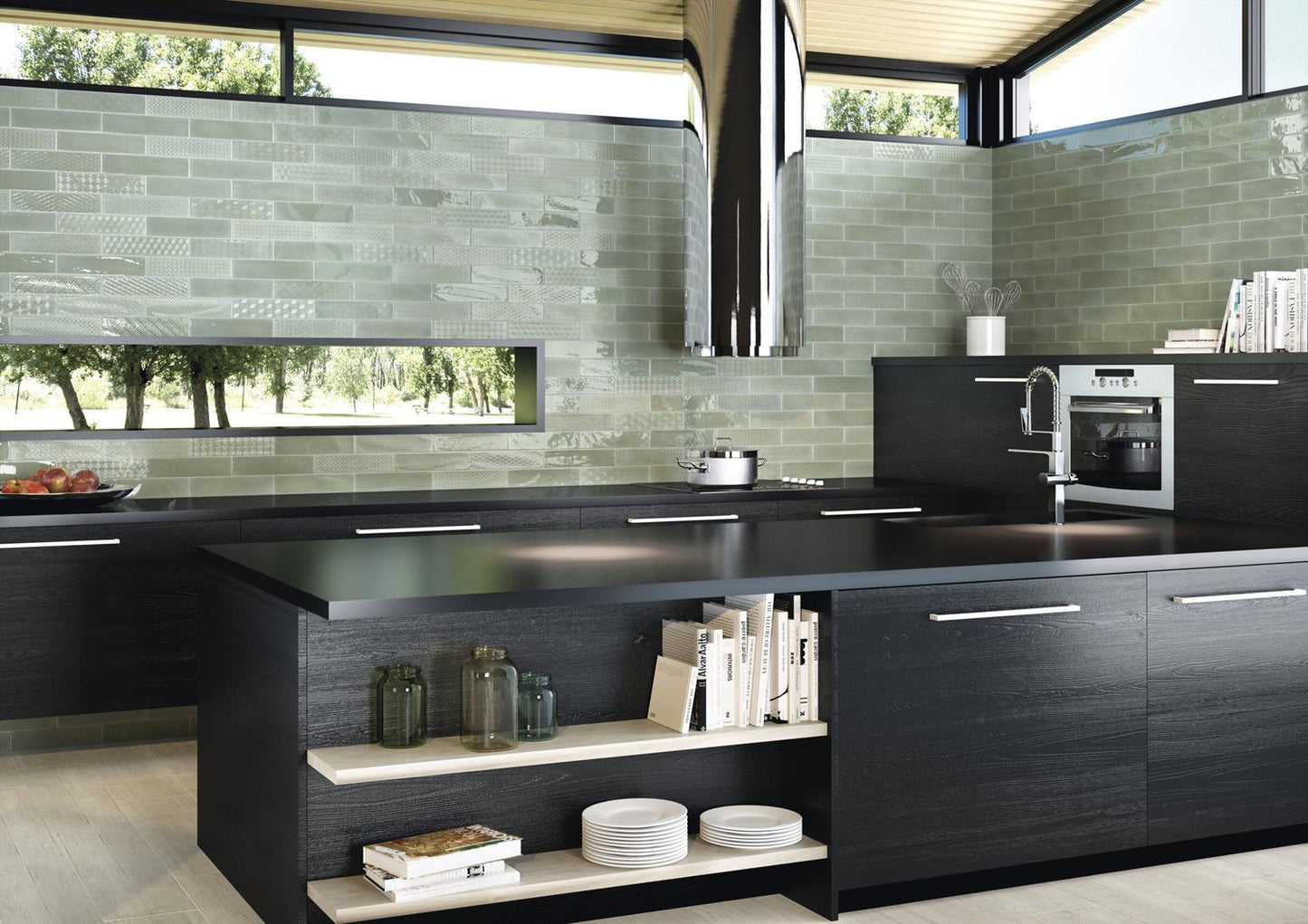 Wandtegel Opal Turquoise 7,5x30 glans