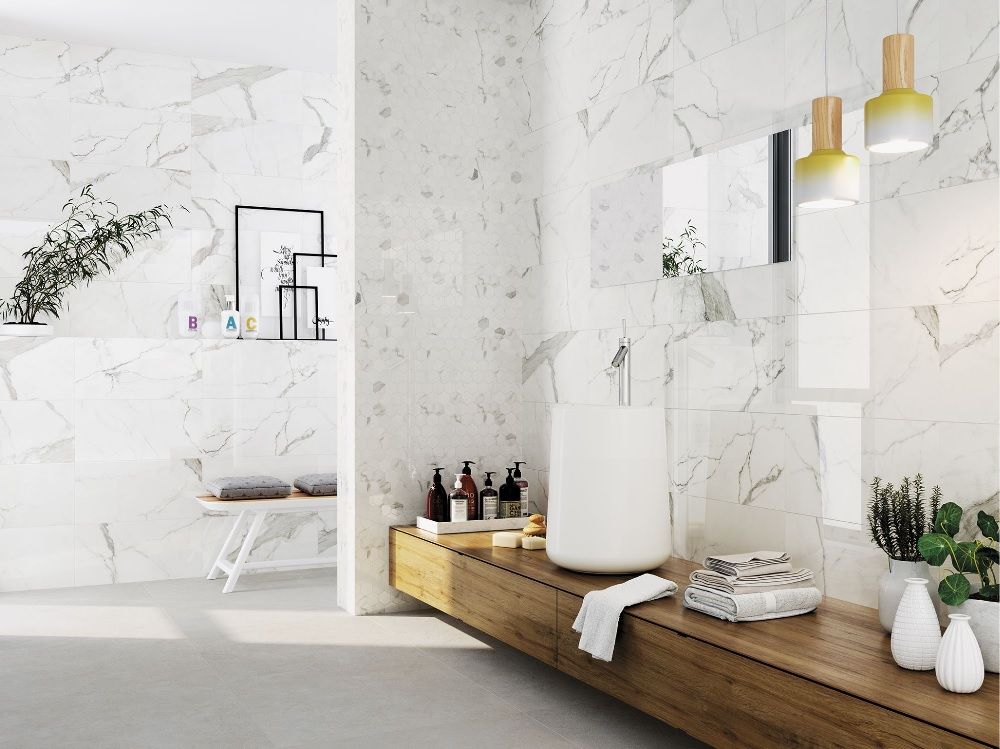 Statuario glans 30x60 rett vloertegels / wandtegels