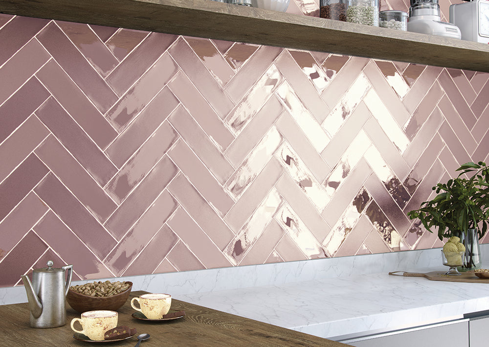 Colonial Pink mat 7,5x30 wandtegels