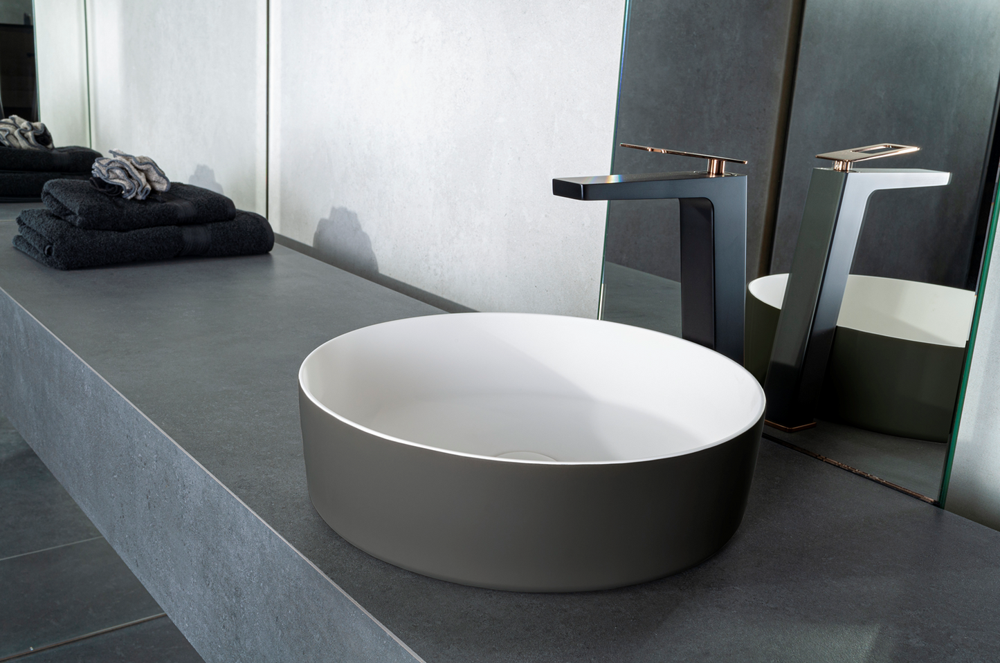 Solid surface waskom Tess grijs EXT