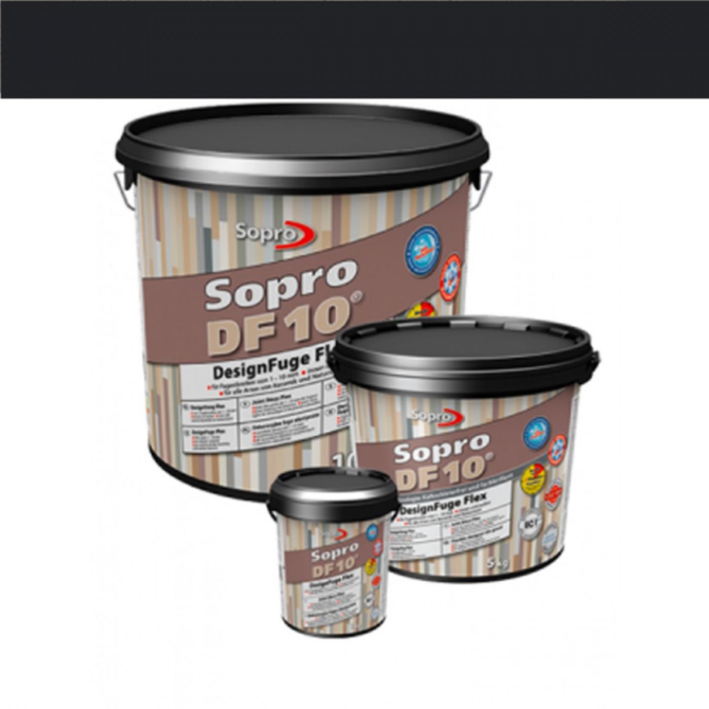 Voegmortel Sopro DF 10 Flexibel zwart kleur 90 a 5kg