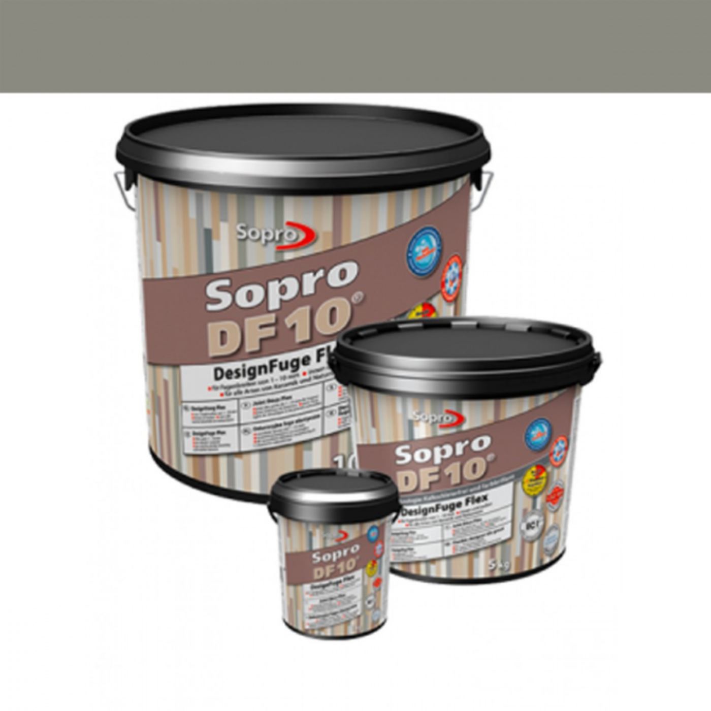 Voegmortel Sopro DF 10 Flexibel betongrijs kleur 14 a 5kg