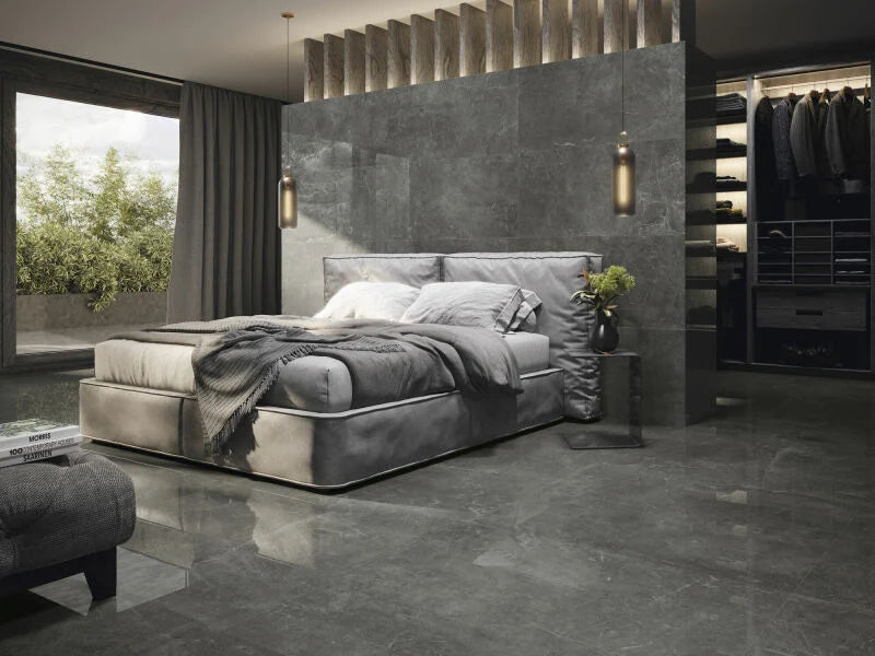 Vloertegel Concept Black gepolijst 60x120 rett