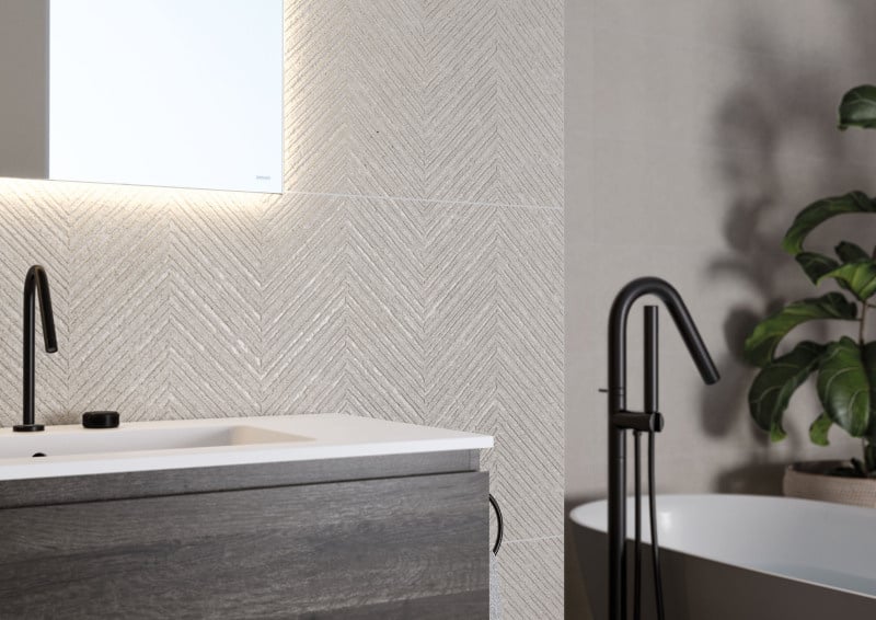 Wandtegel Borneo Pearl Arrow decor 60x120 rett