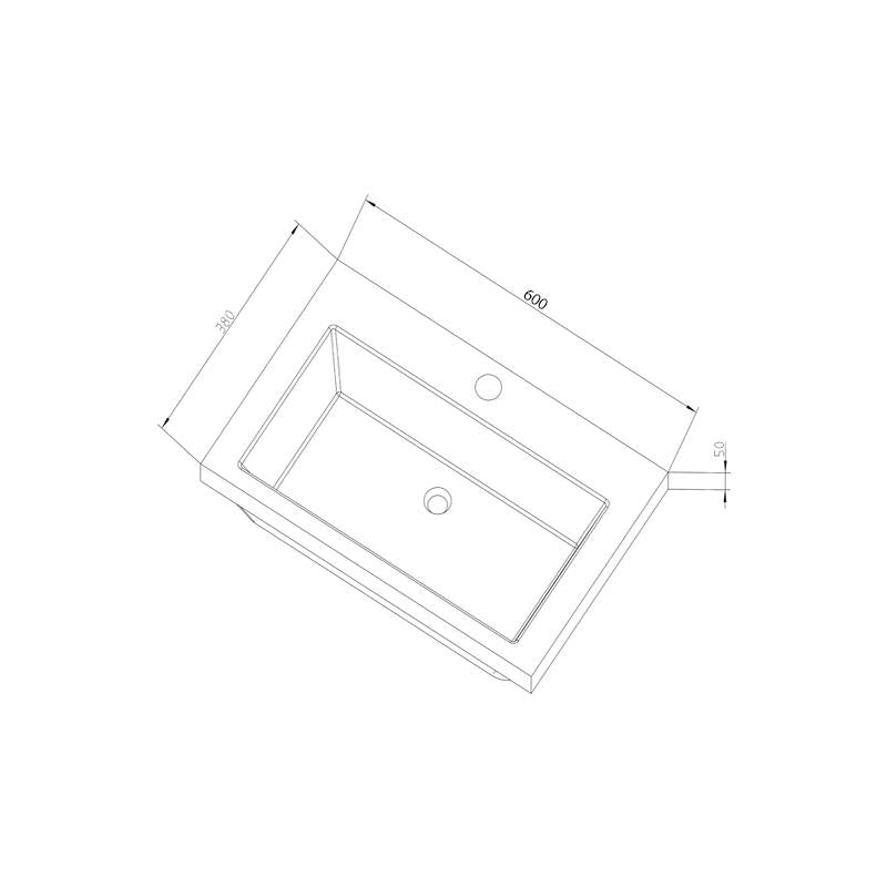 Badmeubel Compact Stone 60 Hoogglans Wit