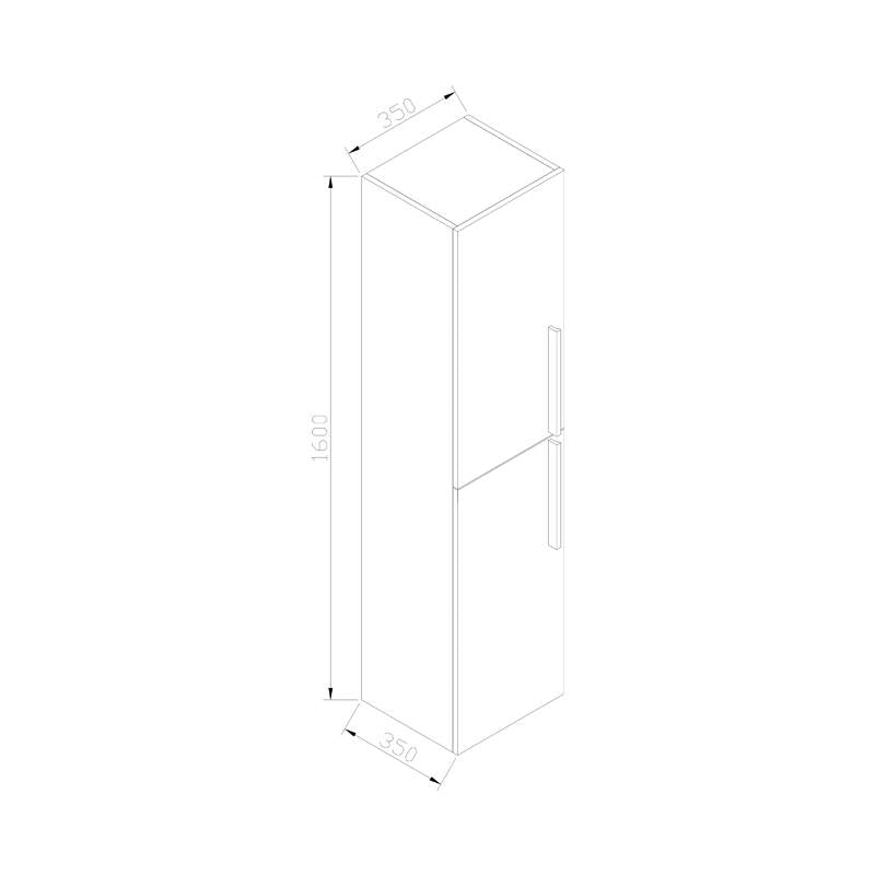Hoge kast 160 Hoogglans Antraciet