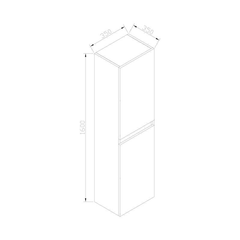 Kolomkast Trendline 160 Mat Wit