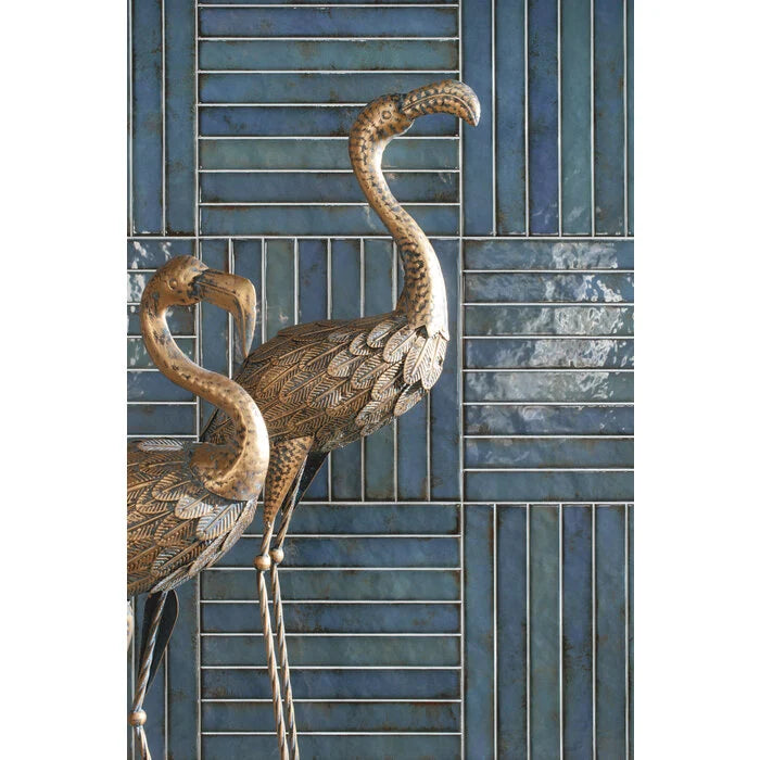 Brick Raku Turquoise mozaiektegel 35x35