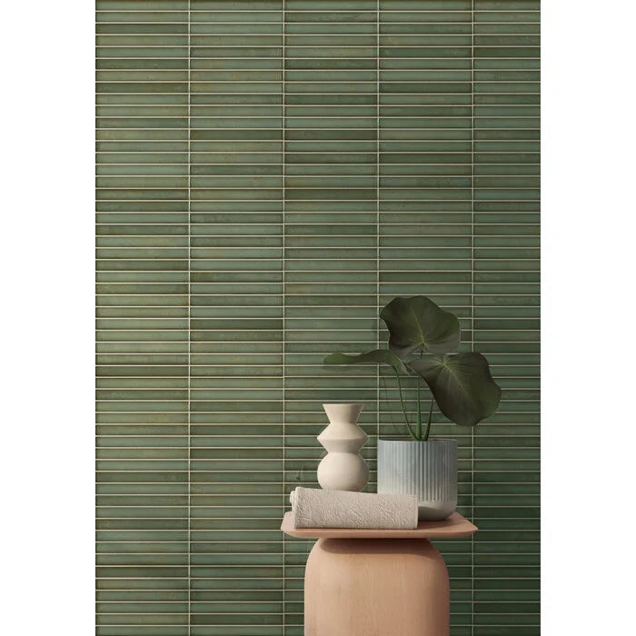 Pencil Raku Emerald mozaiektegel 35x35