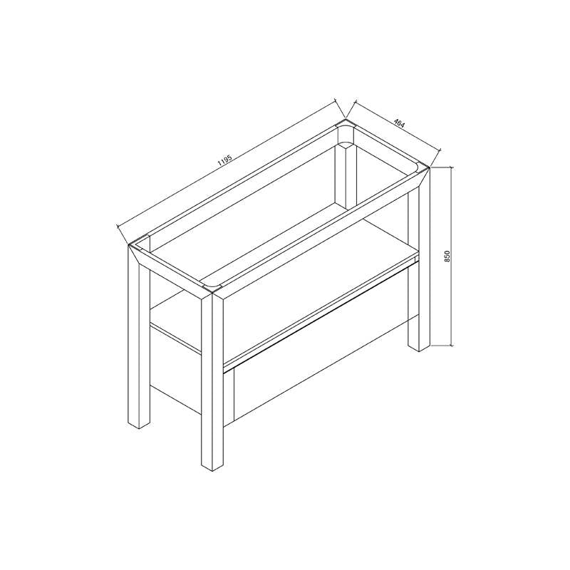 Badmeubel Robusta Dynasty met 2 sub kommen 120