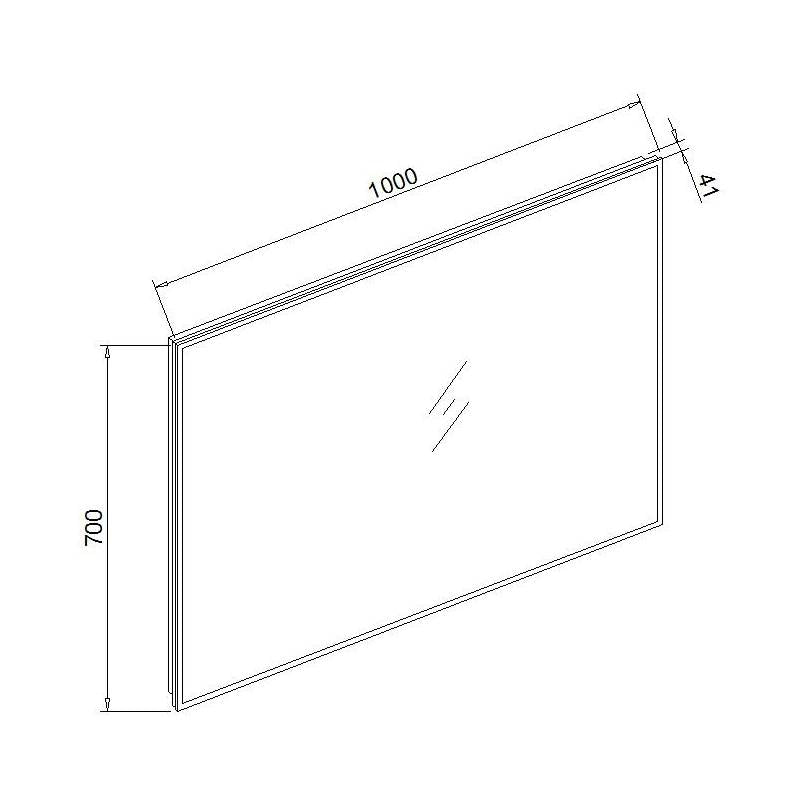 Aluminium spiegel LED Infinity 100