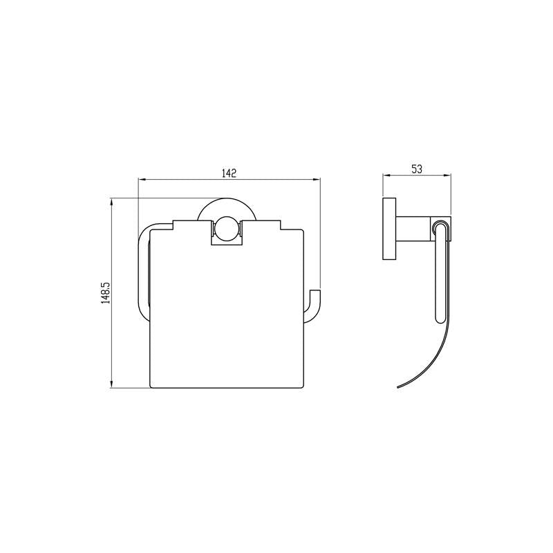 Toiletrolhouder Rond chroom