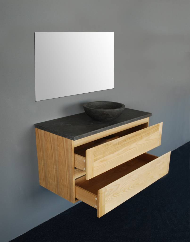 Badmeubel Wood Dynasty met ronde kom 100