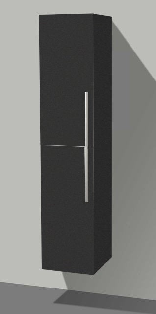 Hoge kast 160 Zwart Wenge