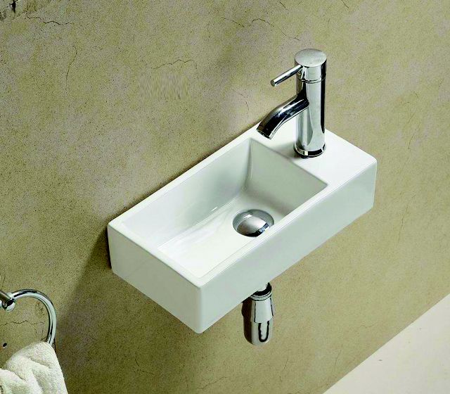 Combipakket keramische fontein met kraan en afvoer  Pax L/R