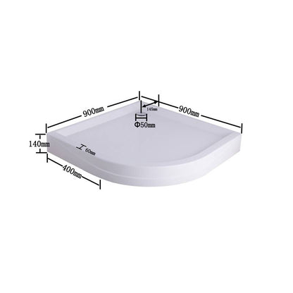 Douchebak kwartrond 100x100