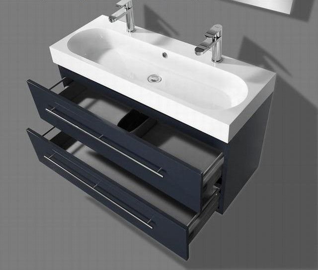 Badmeubel Compact Line 100 Hoogglans Antraciet