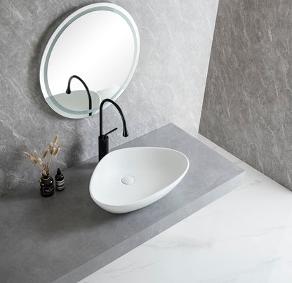 Elite waskom rond 58,5 x 39 x 14 cm keramiek glans wit