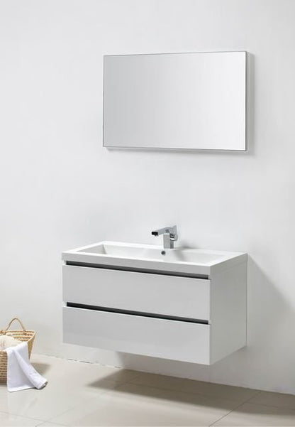 Badmeubel Trendline 100 Hoogglans Wit