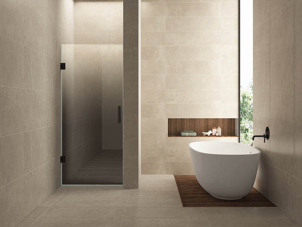 Less nisdeur links 700 x 2000 x 8 mm nano spiegelrook- naar helder glas/mat zwart