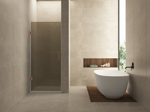 Less nisdeur 700 x 2000 x 8 mm nano vintage brons glas/geborsteld brons koper