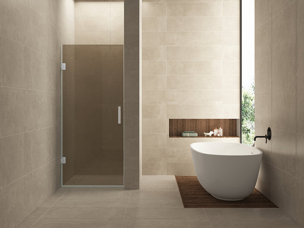 Less nisdeur 800 x 2000 x 8 mm nano vintage brons glas/geborsteld staal