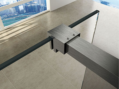 Slim profielset met stabilisatiestang 120 cm RVS look 8719743060616