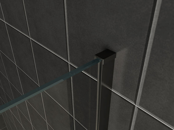 Wiesbaden Slim profielset+stabilisatiestang 120cm matzwart