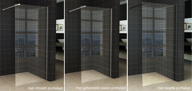 Slim inloopdouche zonder profiel 85 cm 8 mm Nano