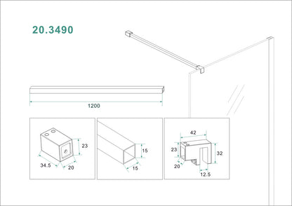 Slim stabilisatiestang 120 cm chroom 8719743069695
