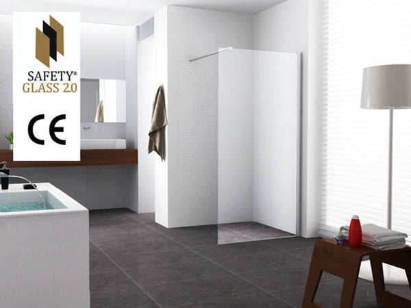 Wiesbaden Safety Glass inloopdouche 100x200 cm - 10mm NANO Safety glass