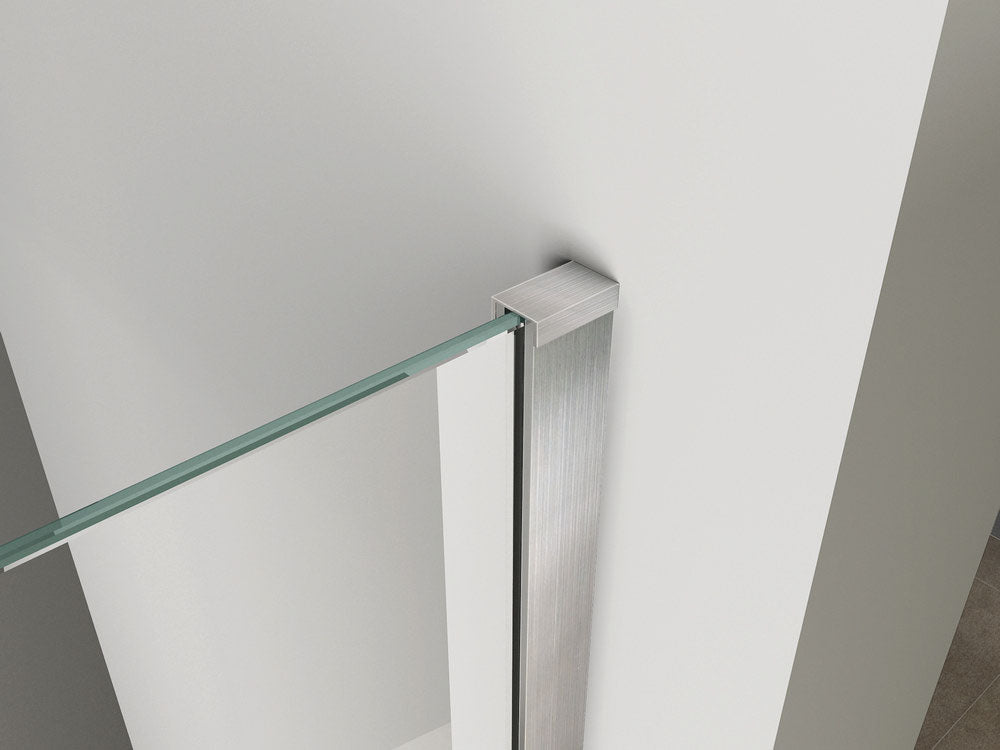 Brush inloopdouche met RVS look profiel 100 cm 10 mm Nano 8719323031517